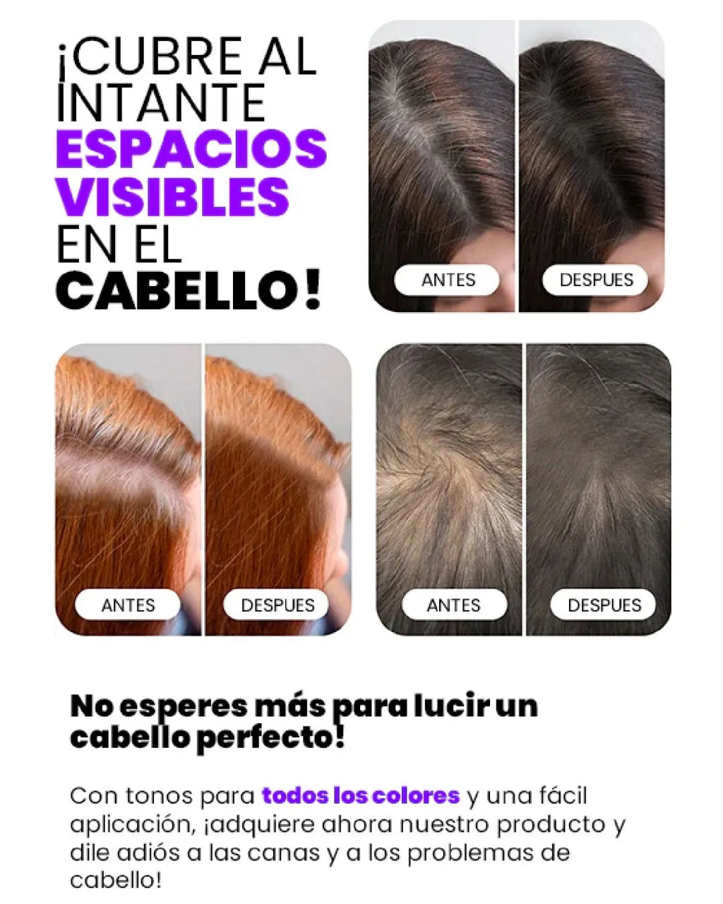 Polvo Capilar Bunee para Rellenar Zonas con Poco Cabello – Efecto Natural