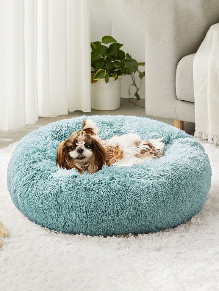 Cama Donut para Perros y Gatos – Suave, Acolchada y Confortable