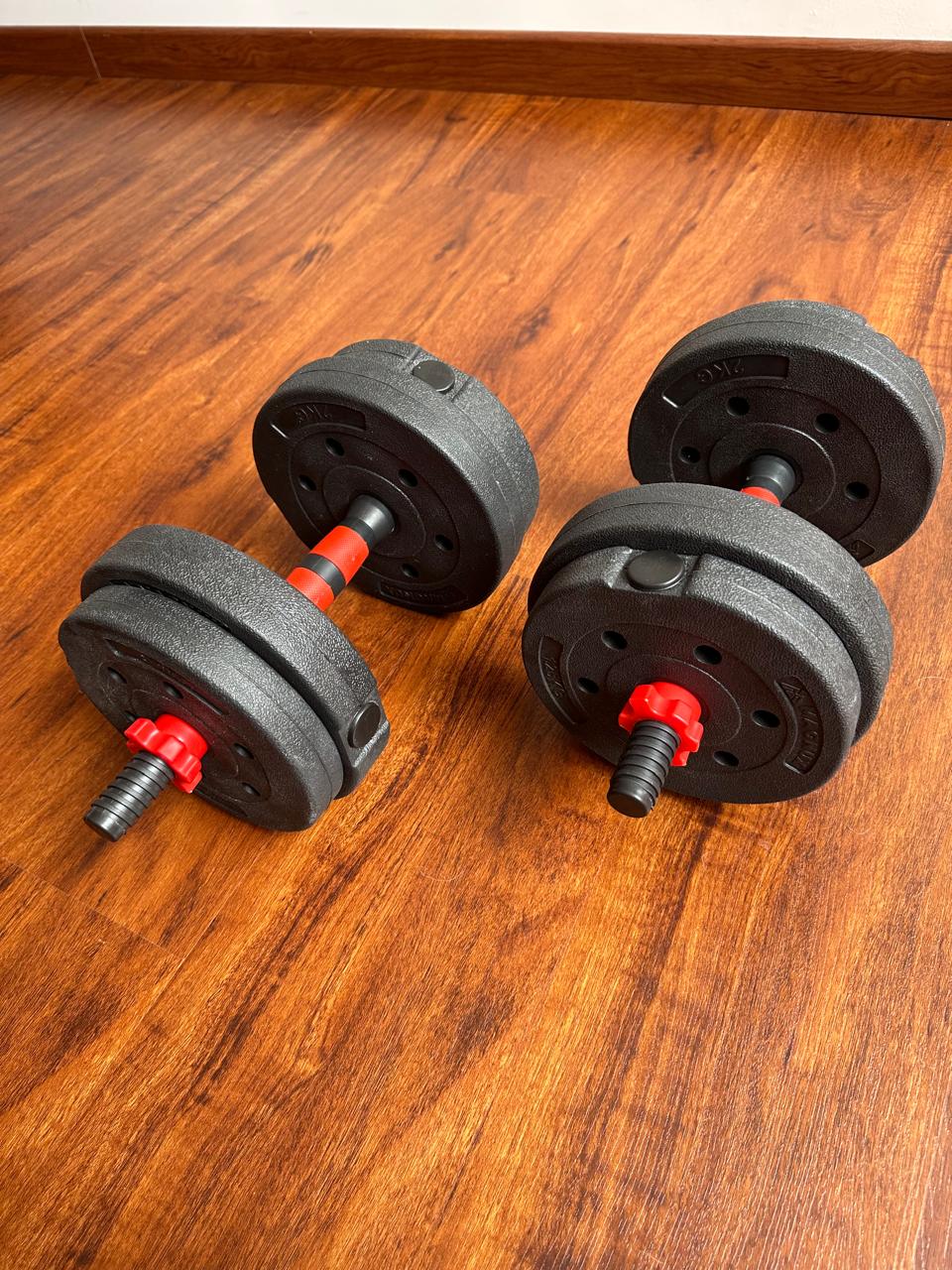 Kit de Mancuernas Ajustables con Discos – Entrena en Casa