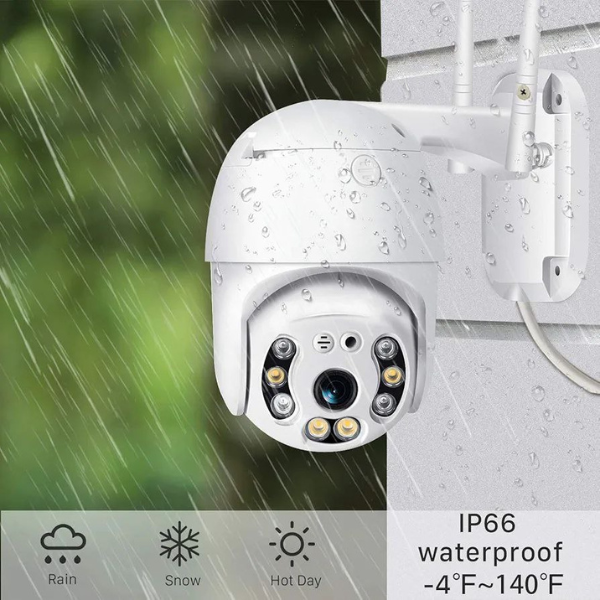 Cámara de Seguridad WiFi 2K PTZ – Visión Nocturna y Detección de Movimiento