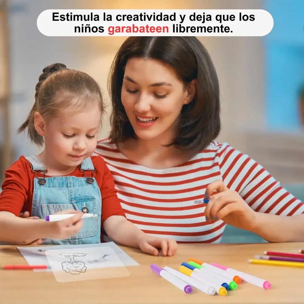 Pizarra LED Mágica para Dibujar con Marcadores