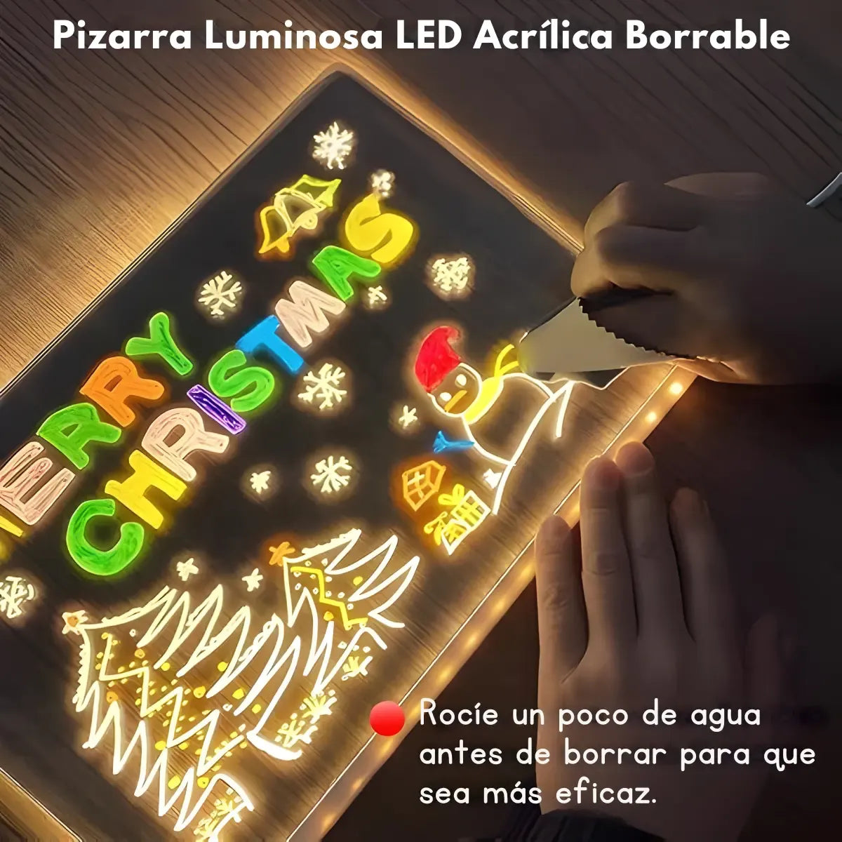 Pizarra LED Mágica para Dibujar con Marcadores